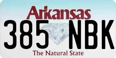 AR license plate 385NBK