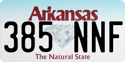 AR license plate 385NNF