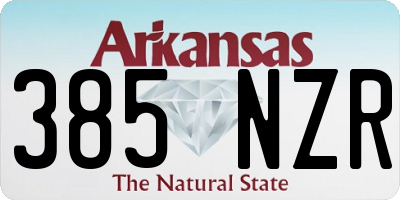 AR license plate 385NZR