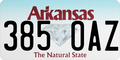 AR license plate 385OAZ