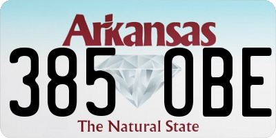 AR license plate 385OBE
