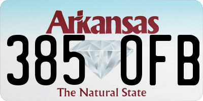 AR license plate 385OFB