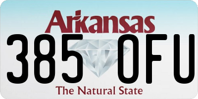 AR license plate 385OFU