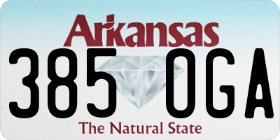 AR license plate 385OGA