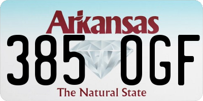 AR license plate 385OGF