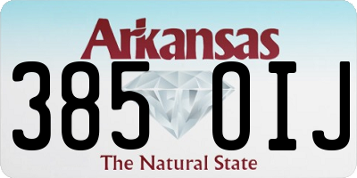 AR license plate 385OIJ