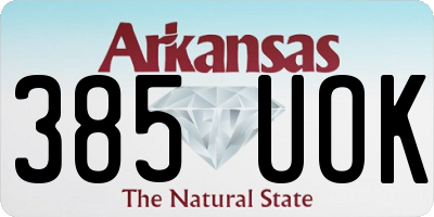 AR license plate 385UOK
