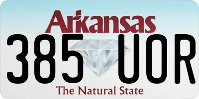 AR license plate 385UOR