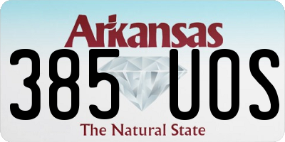 AR license plate 385UOS