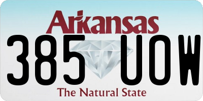 AR license plate 385UOW