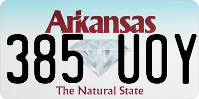 AR license plate 385UOY
