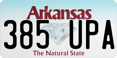 AR license plate 385UPA