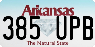 AR license plate 385UPB