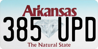 AR license plate 385UPD