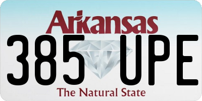 AR license plate 385UPE