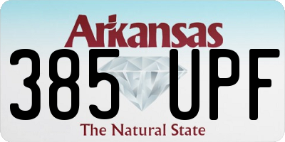 AR license plate 385UPF
