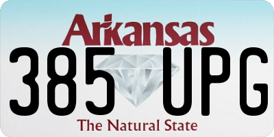 AR license plate 385UPG