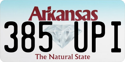 AR license plate 385UPI
