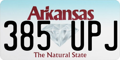 AR license plate 385UPJ
