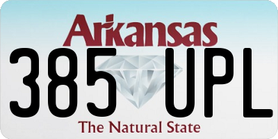 AR license plate 385UPL