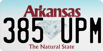 AR license plate 385UPM