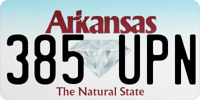 AR license plate 385UPN