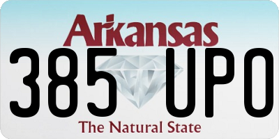 AR license plate 385UPO