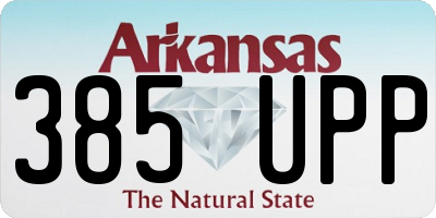 AR license plate 385UPP
