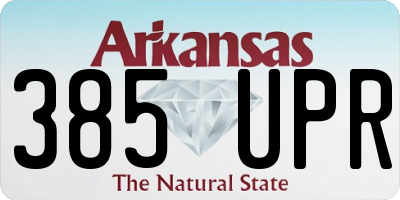 AR license plate 385UPR