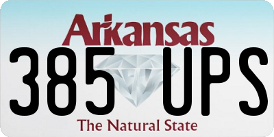 AR license plate 385UPS