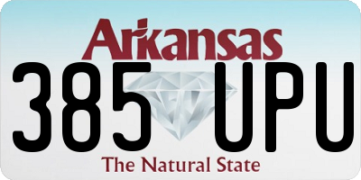 AR license plate 385UPU