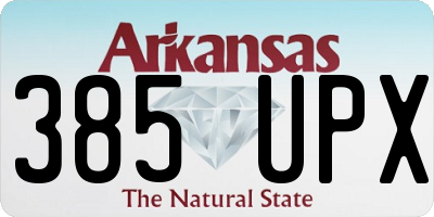 AR license plate 385UPX