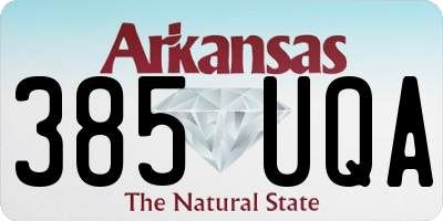 AR license plate 385UQA