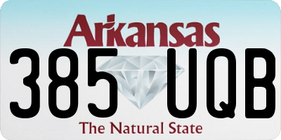 AR license plate 385UQB