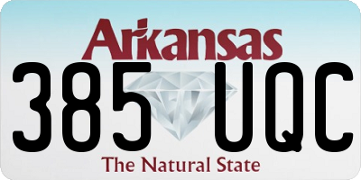AR license plate 385UQC