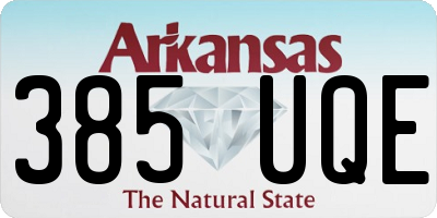 AR license plate 385UQE