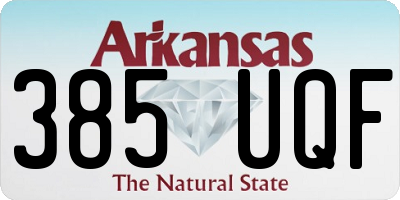 AR license plate 385UQF