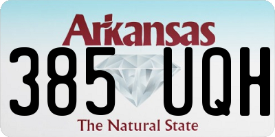 AR license plate 385UQH
