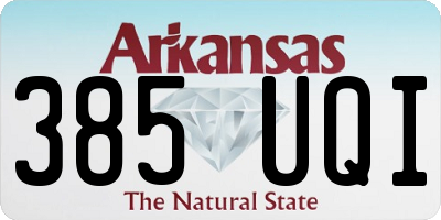 AR license plate 385UQI
