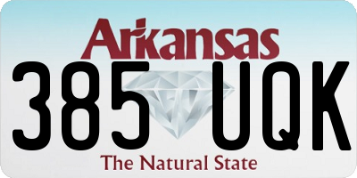 AR license plate 385UQK