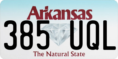 AR license plate 385UQL