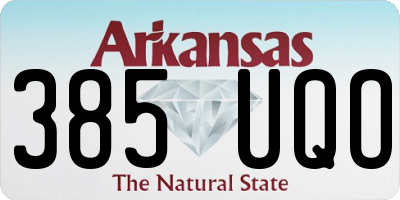 AR license plate 385UQO