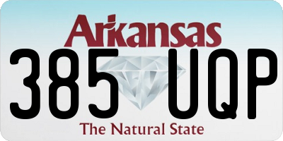 AR license plate 385UQP