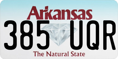 AR license plate 385UQR