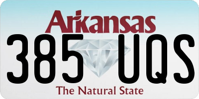 AR license plate 385UQS