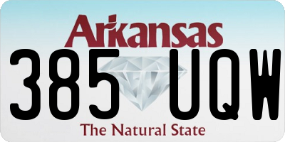 AR license plate 385UQW