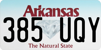 AR license plate 385UQY