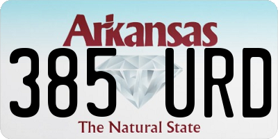 AR license plate 385URD