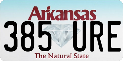 AR license plate 385URE