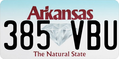 AR license plate 385VBU